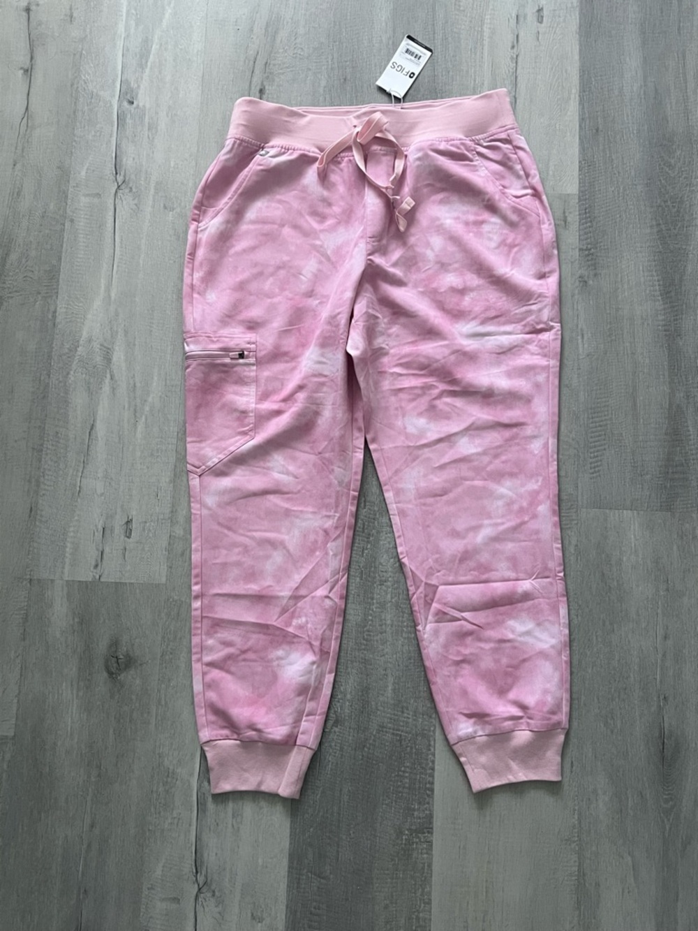 Figs Pink Tie-Dye Cargo Joggers